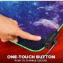 Small Mouse Pad with LED Lighting (13.3 X 10.8 inches) - Gaming Mouse Pad Desk Mat with 7 Color Options, 3 Lighting Effects, Smart Control Button, Non-Slip Rubber Grip - Galaxy Image 3