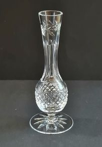 Galway, Irish Hand Cut Crystal Footed Bud Vase, vintage