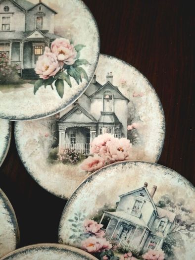Set of 6 Wooden Coasters in a Box