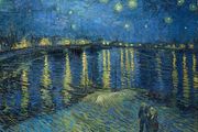 Vincent Van Gogh - Starry Night Over the Rhone - Rare Mini Print/Poster