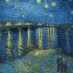 Vincent Van Gogh - Starry Night Over the Rhone - Rare Mini Print/Poster