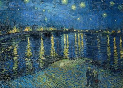 Vincent Van Gogh - Starry Night Over the Rhone - Rare Mini Print/Poster
