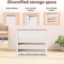 Console Table Drammen White 89.5 x 37 x 73 cm Solid Pine Wood Image 4