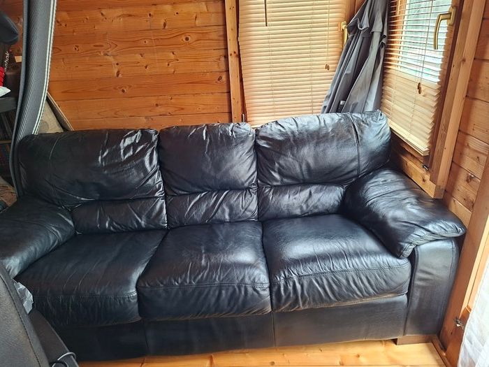 Black 3 seater couch