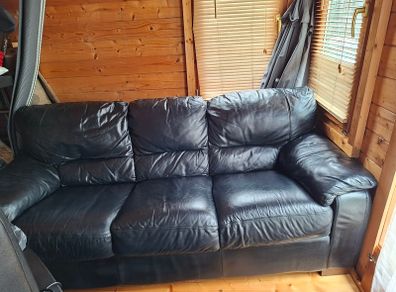Black 3 seater couch