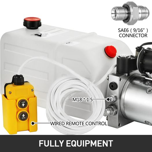 Hydraulic Pump 12v Single Action Hydraulic Pump Dump Trailer Hydraulic Pump Single Acting Hydraulic Pump 7 Quart Hydraulic Pump Single Acting Dump Truck Hydraulic Pump