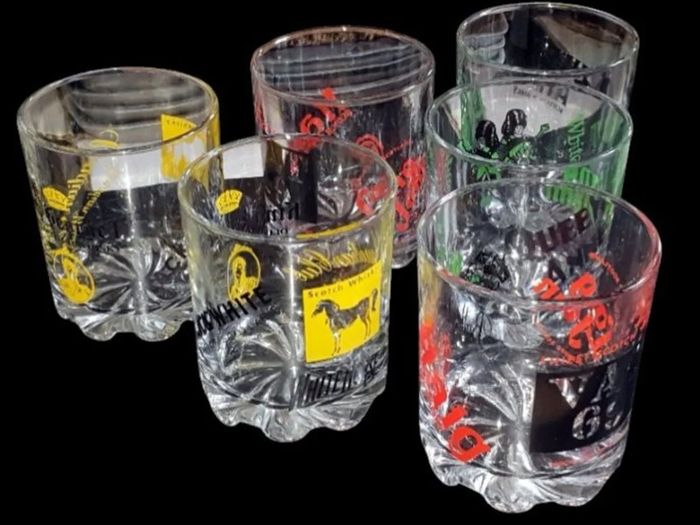 Vintage 1960s Scotch Whisky Glasses - Set of 6