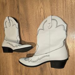 Bershka White Western Cowboy Boots