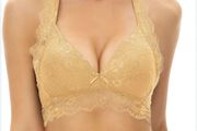 Brand New SHEKINI Soft Cups Wireless Bra with Removable Pads Floral Lace Elegant and Comfortable.