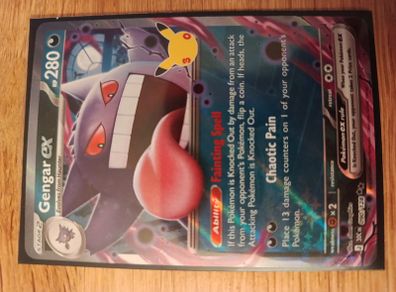 Pokemon 30th Celebration Gengar ex Double Rare