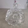 Stunning Heavy Vintage Crystal Cut Glass Lidded Pot Trinket Pot NO STAMP Image 7
