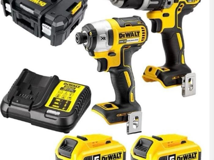 Combi Drill & Impact Driver - 18v B/less Twin Kit - DCK266P2T