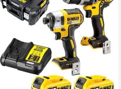 Combi Drill & Impact Driver - 18v B/less Twin Kit - DCK266P2T