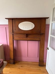 Edwardian Oak 1930s Fireplace Surround