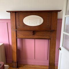 Edwardian Oak 1930s Fireplace Surround