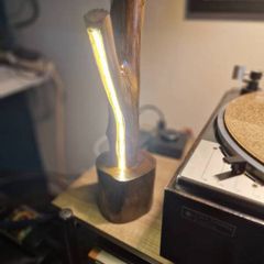 Hand crafted LED desk lamp