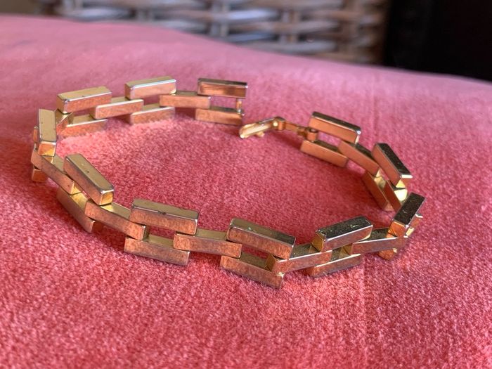 18k rolled gold link chain bracelet