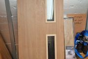 Wire glass door 2 panel