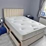 New Stylish single ,Double 4ft, 4ft6, King 5ft And 6ft Superking Sizes Divan Beds Instock. Drawers And Optional Tufted Mattresses Available. Free Delivery Image 2