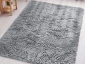 Rugs Living Room - Grey Area Rugs for Bedroom Anti Slip - Modern Super Soft Thick Pile Small Fluffy Shaggy Rug Non Shedding, 50cm x 80 cm