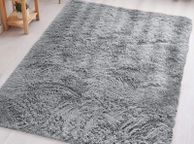 main image for ad Rugs Living Room - Grey Area Rugs for Bedroom Anti Slip - Modern Super Soft Thick Pile Small Fluffy Shaggy Rug Non Shedding, 50cm x 80 cm