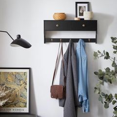 Wall coat rack wall shelf storage unit hall hallway