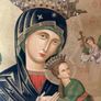 Antique Our Lady of Perpetual Help Framed Print - Late 19thC Wood Back Image 3