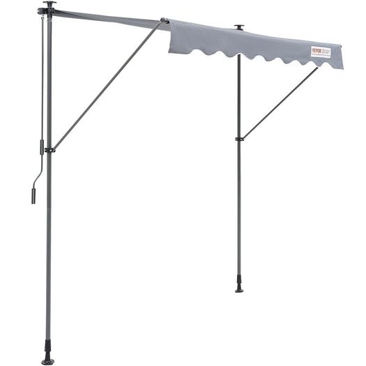 Balcony awning 3x1.2m folding arm awning height adjustable from 2.2 to 3.1m clam