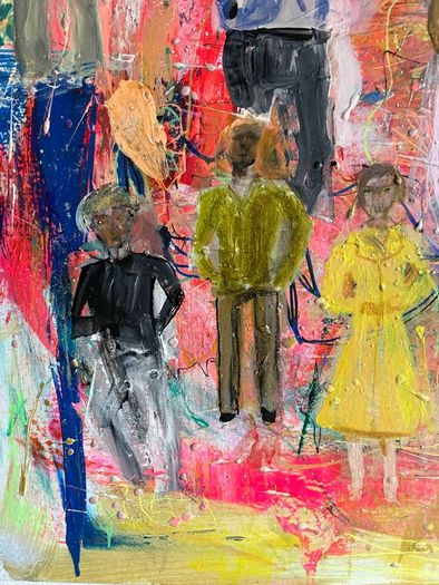 Original Abstract Painting Dublin Figurative Art Production Company Film TV
