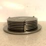 Vintage Silver Plated Coasters + Holder Image 2