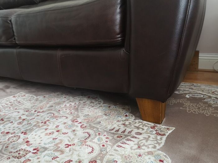 3 seater leather sofa and armchair.
