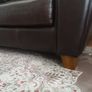 3 seater leather sofa and armchair. Image 2