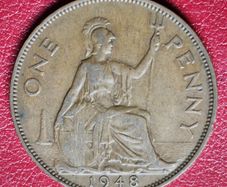 1948 Penny George Vl coin