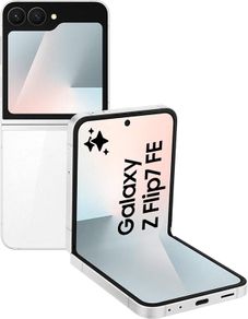 Samsung Galaxy Z Flip7 FE AI Phone, Foldable Design, Wide Cover Screen, 50 MP Camera, Smooth Processor, 128GB Storage, 8 GB Memory, White, 3 Year Extended Warranty (UK Version)