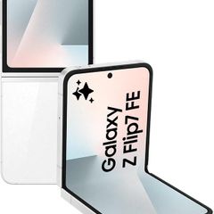 Samsung Galaxy Z Flip7 FE AI Phone, Foldable Design, Wide Cover Screen, 50 MP Camera, Smooth Processor, 128GB Storage, 8 GB Memory, White, 3 Year Extended Warranty (UK Version)