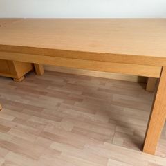 dining room table solid light oak