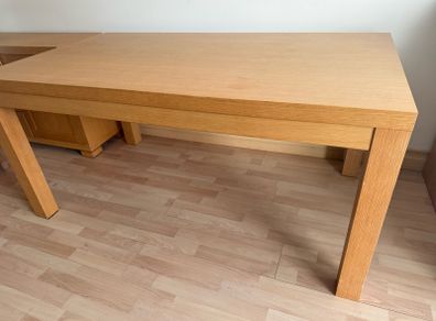 dining room table solid light oak