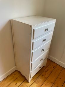 Painted 5-Drawer Tall Chest of Drawers