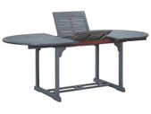 Garden Table Grey 200x100x74 cm Solid Acacia Wood