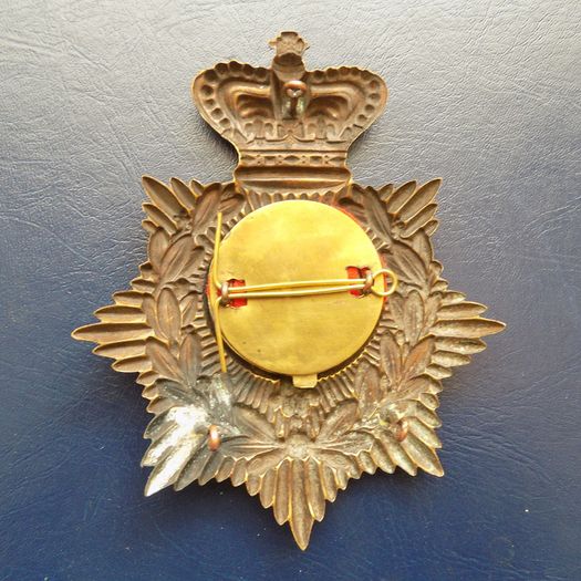 Victorian Connaught Rangers Helmet Plate.88th regiment of foot.Three lugs on reverse.