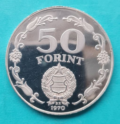 Hungary / Magyar  50 Forint Liberation Silver Coin