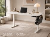 Electric Height Adjustable Standing Desk 140 cm Sit Stand Office Desk Home Office Computer Workstation