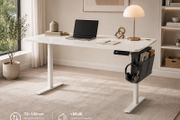 Electric Height Adjustable Standing Desk 140 cm Sit Stand Office Desk Home Office Computer Workstation