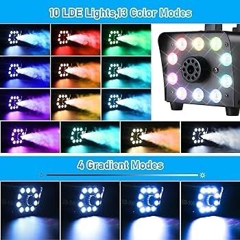 NEW SALE | Fog Machine 500W Smoke Machine with 10 RGB LED & Wireless Remote Control, Suitable for Party, Disco Dj Effect, Christmas, Wedding, Stage Performances