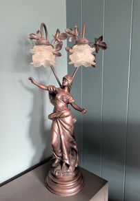 Antique Decorative table lamp flower glass shades