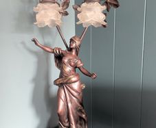 Antique Decorative table lamp flower glass shades