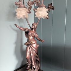 Antique Decorative table lamp flower glass shades