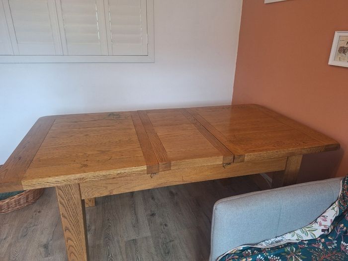 Oak Dining Table, Chair and Matching Sideboard