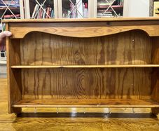 Solid wood wall shelves.