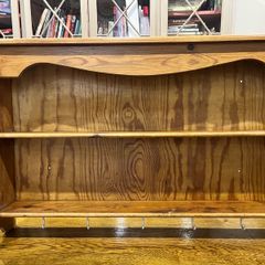 Solid wood wall shelves.